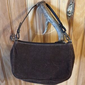 Aeropostale corduroy mini purse brown pink